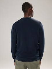 Navy Blue Regular Fit Cotton Rich Cardigan - Image 3 of 7