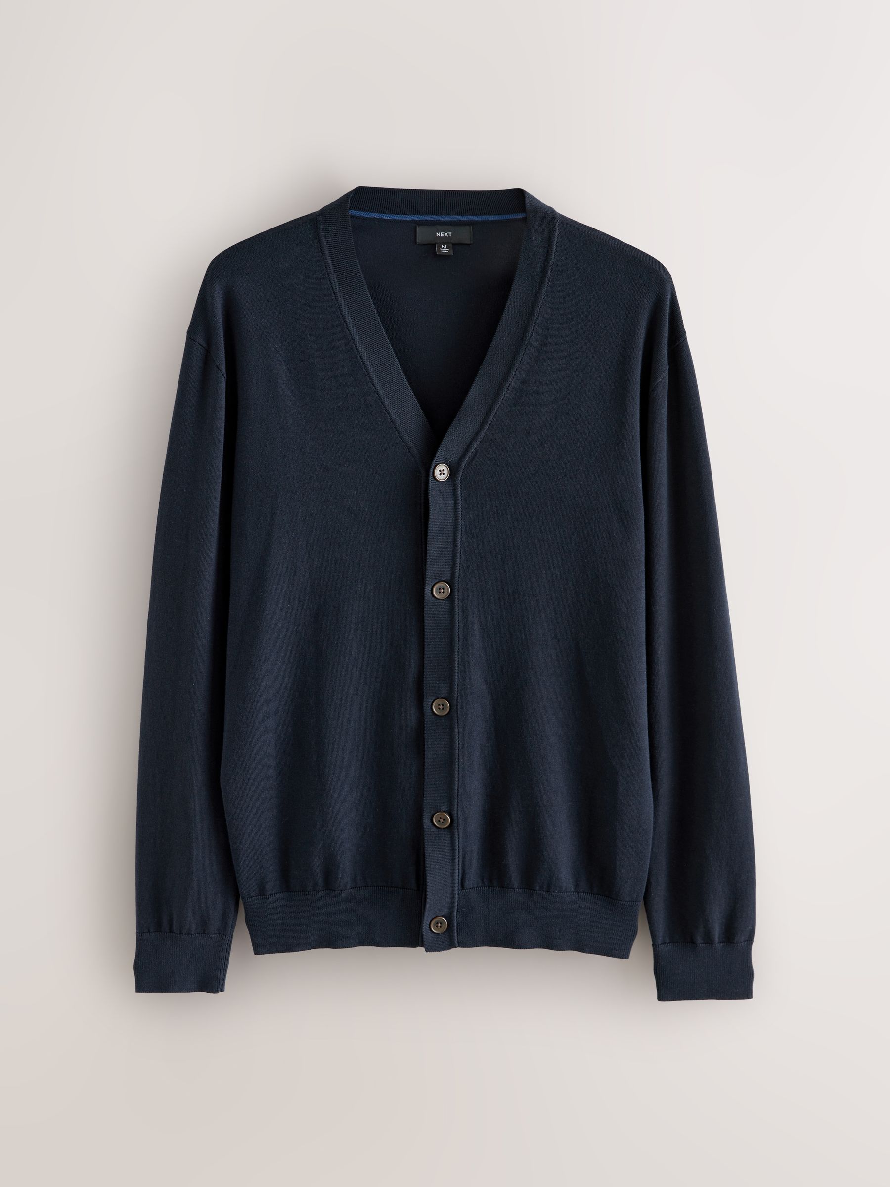Buy Navy Blue Regular Fit Cotton Rich Cardigan from Next Canada