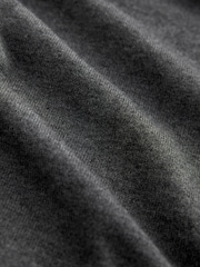 Charcoal Grey Plain Regular Fit Cotton Rich Crew Neck Jumper - Image 6 of 7