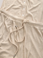 Oatmeal - Pijama de conjunto de pantalones cortos y camiseta sin mangas de canalé - Imagen 7 de 9