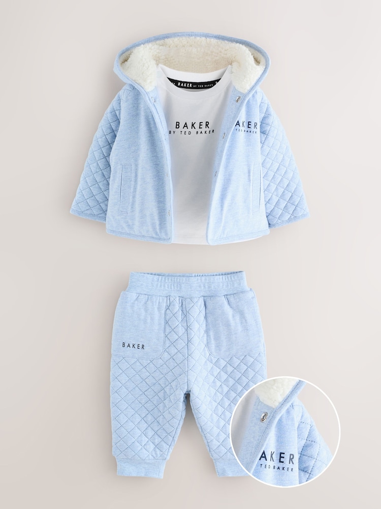 Baker by Ted Baker Quilted Jacket T-Shirt and Trousers Set - Image 1 of 17