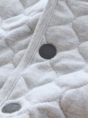 Baker by Ted Baker Grey Quilted Jacket T-Shirt And Joggers Set - Image 4 of 9