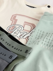 Baker by Ted Baker 2 Pack Stone/Charcoal/Green/Khaki T-Shirts and Leggings Set - Image 5 of 9