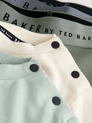 Baker by Ted Baker 2 Pack Stone/Charcoal/Green/Khaki T-Shirts and Leggings Set - Image 7 of 9