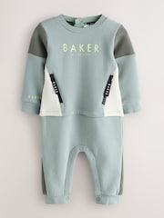 Baker by Ted Baker Green Panel Romper - Image 1 of 7