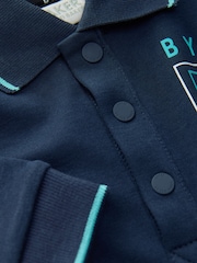 Baker by Ted Baker Navy Long Sleeve Graphic Romper - Image 3 of 5