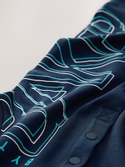 Baker by Ted Baker Navy Long Sleeve Graphic Romper - Image 5 of 5