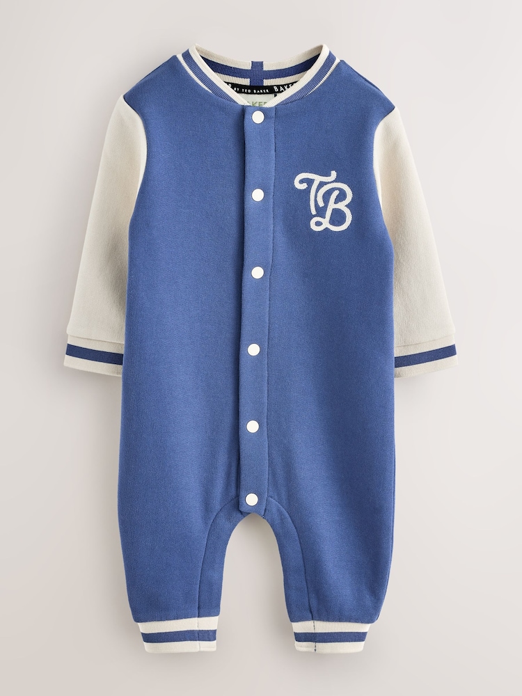 Baker by Ted Baker Blue Varsity Romper - Image 1 of 6