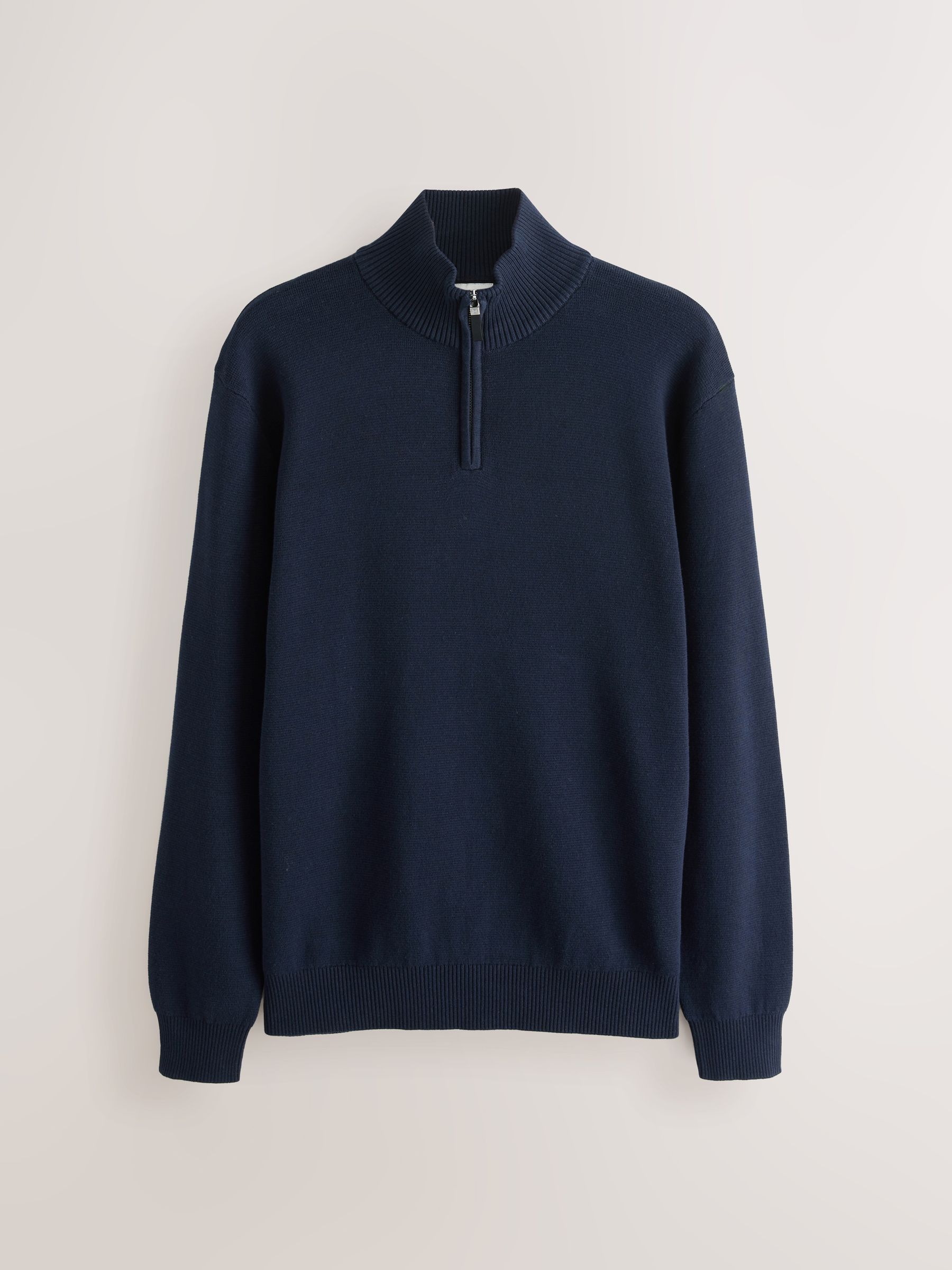 Buy Navy Blue/Oatmeal Quarter Zip Jumpers 2 Pack from Next France