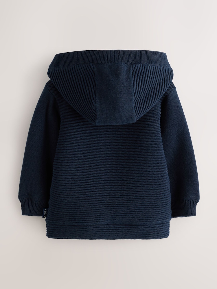 Baker by Ted Baker Navy Knitted Jacket - Image 2 of 5