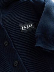 Baker by Ted Baker Navy Knitted Jacket - Image 5 of 5