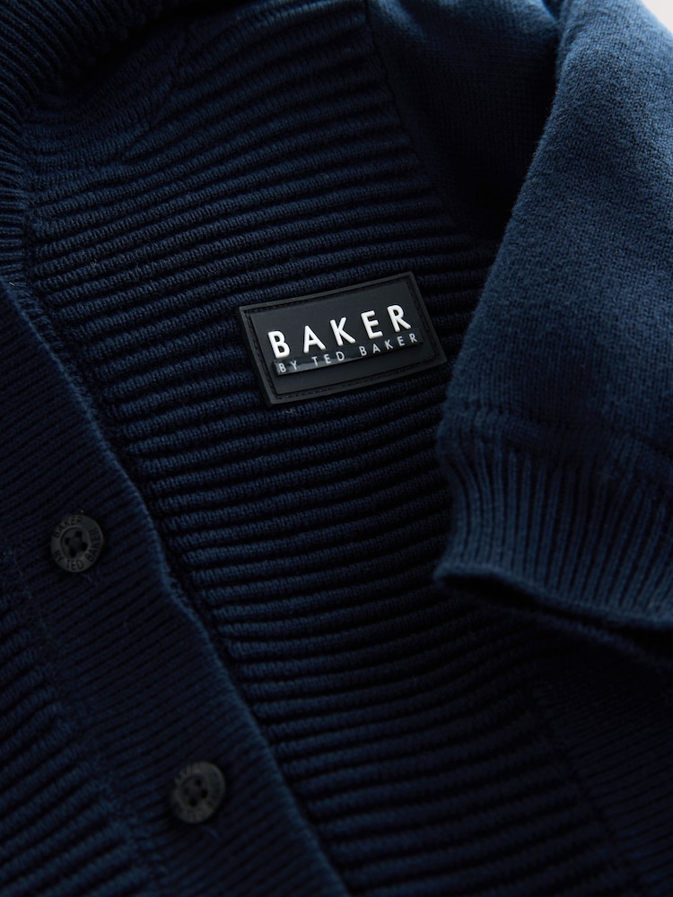 Baker by Ted Baker Navy Knitted Jacket - Image 5 of 5