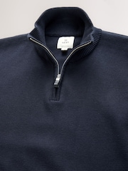 Schwarz/Marineblau - Regular Fit Premium Quarter Zip Jumpers 2 Pack - Bild 12 von 13
