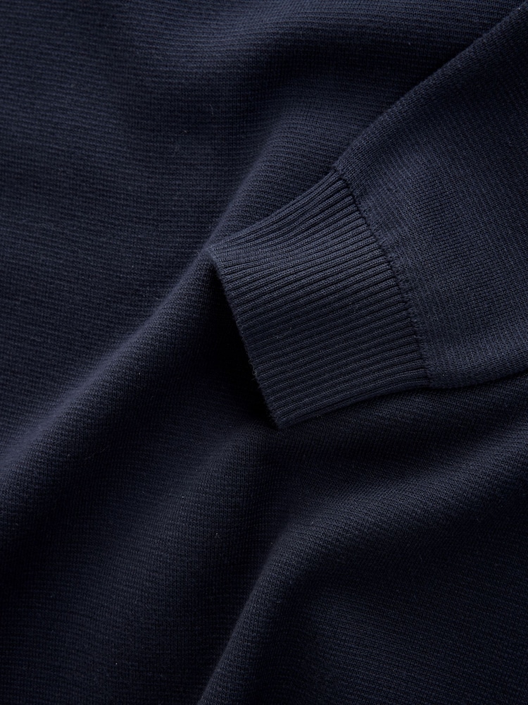 Schwarz/Marineblau - Regular Fit Premium Quarter Zip Jumpers 2 Pack - Bild 13 von 13
