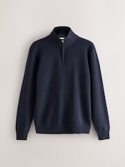 Negro/azul marino - Regular Fit Premium Quarter Zip Jumpers 2 Pack - Imagen 2 de 7