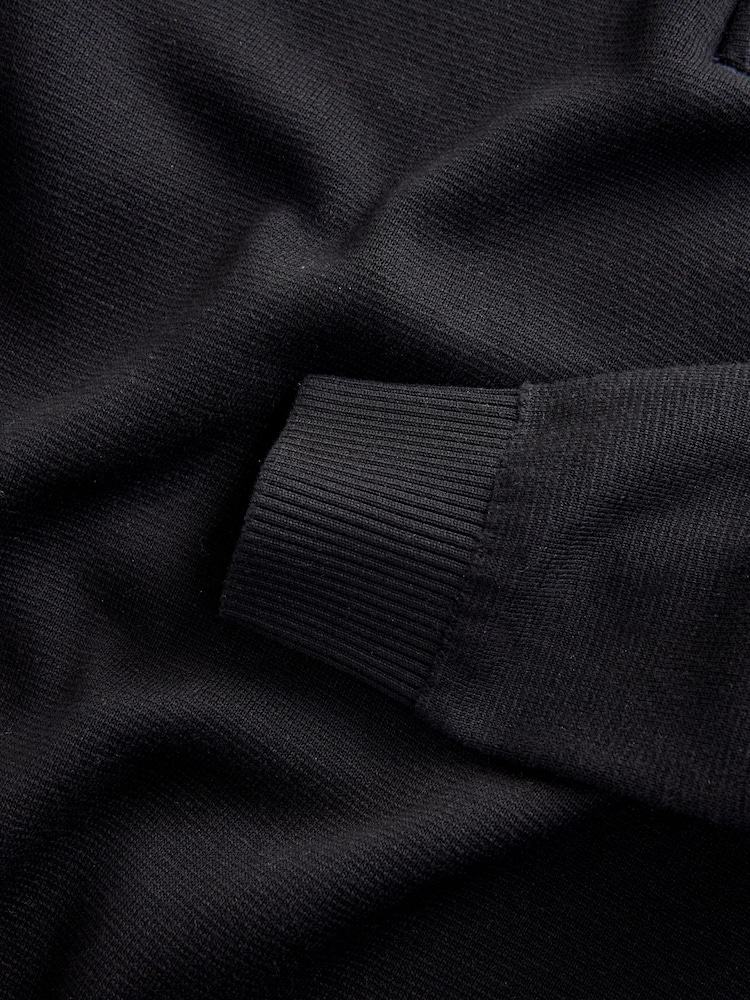 Black/Navy Blue Regular Fit Premium Quarter Zip Jumpers 2 Pack - Image 5 of 7