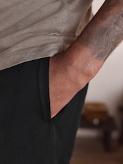 Neutral/Black Short Sleeve Jersey Pyjamas Set - Image 6 of 11
