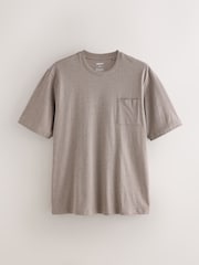 Neutral/Black Short Sleeve Jersey Pyjamas Set - Image 8 of 11
