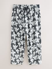 Black Halloween Ghost Stripe Jersey Long Pyjama Bottoms - Image 5 of 8