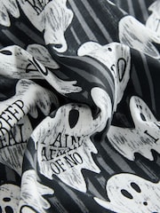 Black Halloween Ghost Stripe Jersey Long Pyjama Bottoms - Image 7 of 8