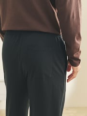 Chocolate Brown/Black Long Sleeve Jersey Cotton Pyjamas Set - Image 7 of 13