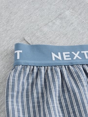 Marineblau/blau - Kurzärmeliges Jersey-Pyjama-Set mit Streifen - Bild 11 von 11