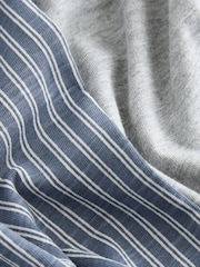 Marineblau/blau - Kurzärmeliges Jersey-Pyjama-Set mit Streifen - Bild 9 von 11