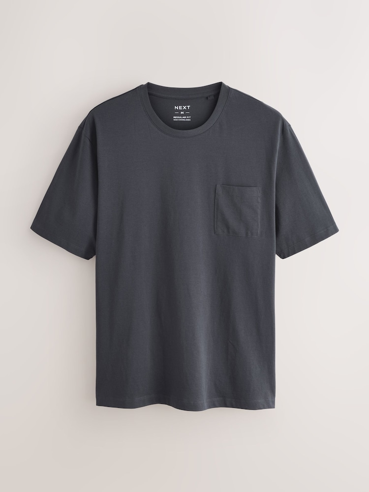 Black/Navy Blue Check Short Sleeve Jersey Pyjamas Set 2 Pack - Image 2 of 8