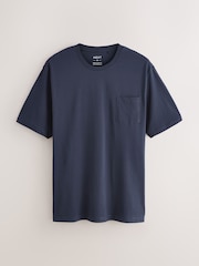 Black/Navy Blue Check Short Sleeve Jersey Pyjamas Set 2 Pack - Image 3 of 8