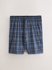 Black/Navy Blue Check Short Sleeve Jersey Pyjamas Set 2 Pack - Image 7 of 8