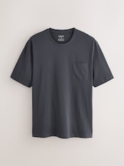 Black/Navy Blue Check Short Sleeve Jersey Pyjamas Set 2 Pack - Image 9 of 15