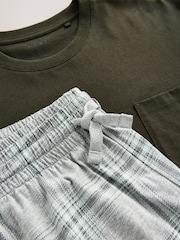 Gris - Check Jersey Short Pyjamas Set - Imagen 11 de 11