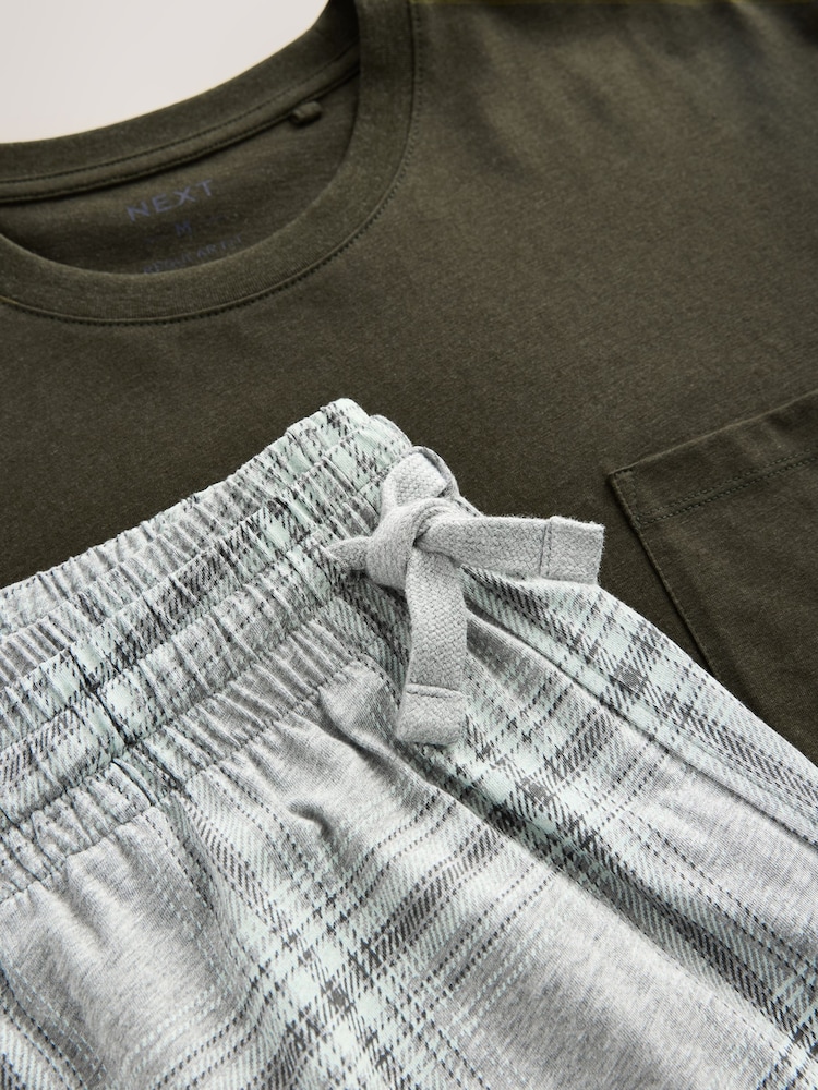 Gris - Check Jersey Short Pyjamas Set - Imagen 11 de 11
