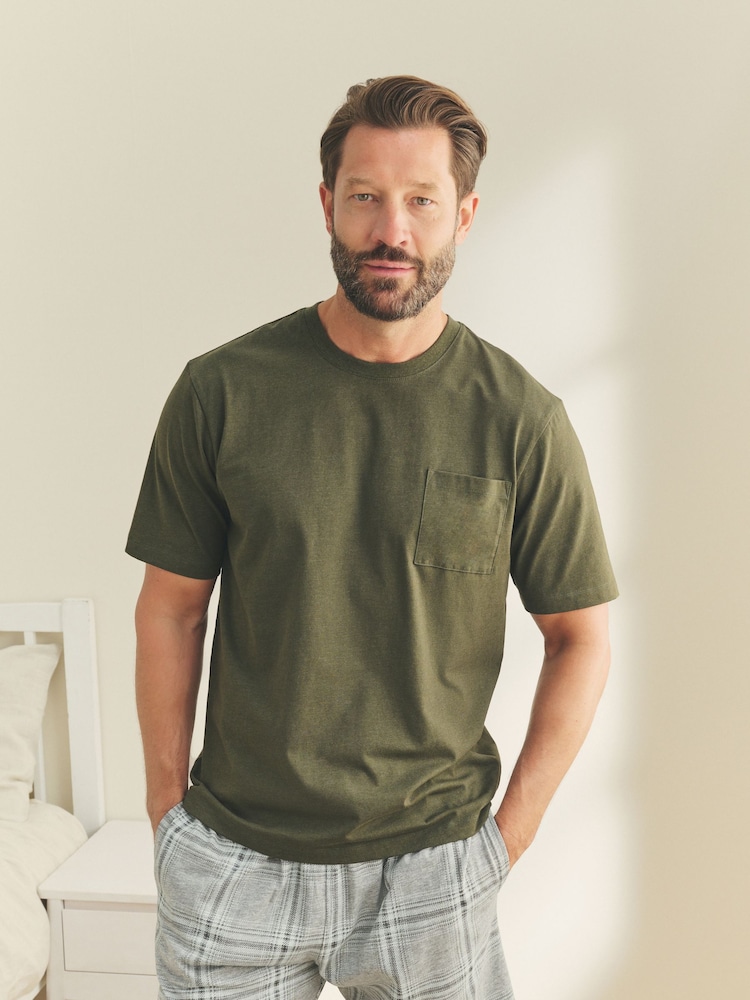 Gris - Check Jersey Short Pyjamas Set - Imagen 2 de 11