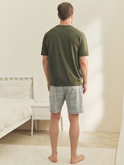 Gris - Check Jersey Short Pyjamas Set - Imagen 3 de 11