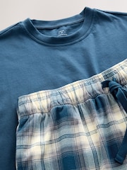 Navy Blue Motionflex Cosy Shorts Pyjamas Set - Image 11 of 11