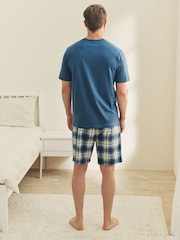 Navy Blue Motionflex Cosy Shorts Pyjamas Set - Image 3 of 11