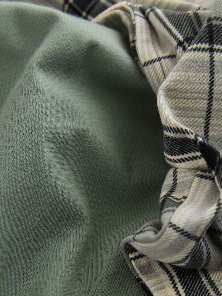 Sage Green Motionflex Cosy Shorts Pyjamas Set - Image 11 of 11