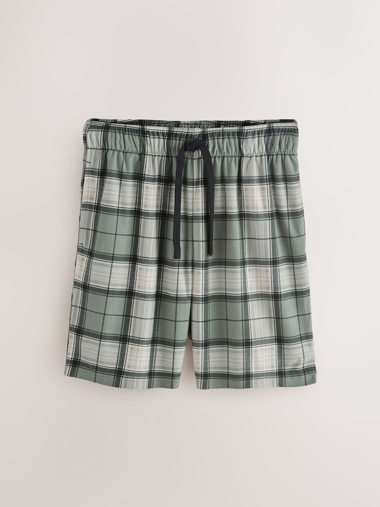 Sage Green Motionflex Cosy Shorts Pyjamas Set - Image 9 of 11