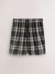 Black/White Monochrome Check Motionflex Cosy Shorts Pyjamas Set - Image 2 of 6