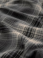 Black/White Monochrome Check Motionflex Cosy Shorts Pyjamas Set - Image 4 of 6