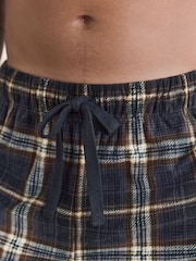 Diseño a cuadros en negro/neutro - Motionflex Corded Cosy Cuffed Pyjama Bottoms - Imagen 5 de 9