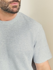 Navy Blue/Grey Textured Motionflex Check Long Pyjama Bottoms - Image 5 of 11