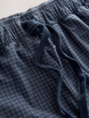 Navy Blue Microcheck Motionflex Cosy Pyjamas Bottoms - Image 12 of 12