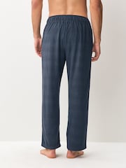 Navy Blue Microcheck Motionflex Cosy Pyjamas Bottoms - Image 7 of 12