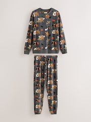 Dark Grey Hamish The Highland Cow Halloween Family Pyjama Set - Image 1 of 5