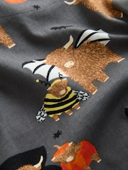Dark Grey Hamish The Highland Cow Halloween Family Pyjama Set - Image 4 of 5