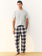 Navy Blue/Stone Motionflex Cosy Pyjamas Set 2 Pack - Image 2 of 14