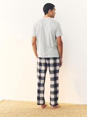 Navy Blue/Stone Motionflex Cosy Pyjamas Set 2 Pack - Image 6 of 14