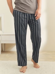 Black/Neutral Stripe Motionflex Cosy Short Sleeve Pyjamas Set - Image 4 of 11